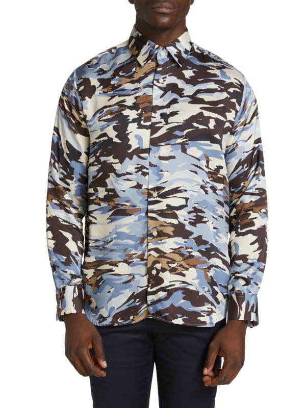Saks Fifth Avenue COLLECTION Abstract Print Shirt